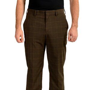 Hugo Boss Men's "Tom232X" Modern Fit Plaid Wool Dress Pants US 40R IT 56